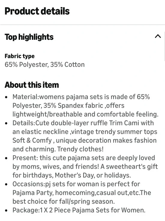 White Ruffled Women's Sleepwear Set - Picture 6 of 6